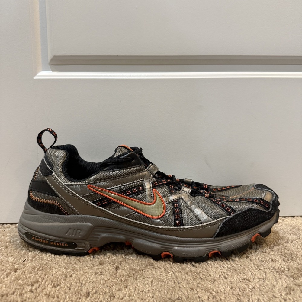 Nike Trail‎ Running Shoes Mens Size 13 Gray Orange Low Top Sneakers 313609-001